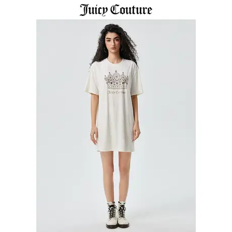 Juicy Couture橘滋连衣裙女2023夏季新款时尚美式丝绒短袖T恤上衣图片