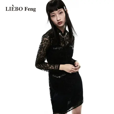 裂帛LIEBOFeng商场同款2023年夏新设计师甜酷小香风两件套连衣裙图片