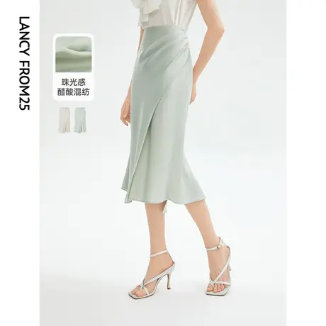 朗姿法式解构半裙高级感包臀裙显瘦半身裙女设计感夏新款裙子图片