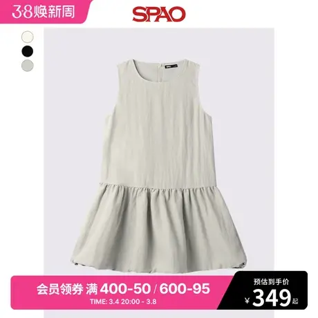 SPAO韩国同款2024年春季新款女士时尚无袖短款连衣裙SPOWE24W95图片