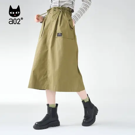 【Fuzzy style】a02休闲半身裙2023秋新品宽松潮酷A字显瘦工装裙图片