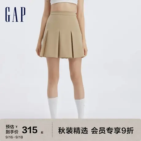 【欧阳娜娜同款】Gap女装秋季2023新款活力百褶迷你裙730461短裙图片