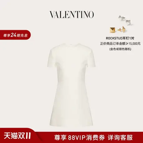 【新品】华伦天奴VALENTINO女士V标志 CREPE COUTURE 短款连衣裙图片