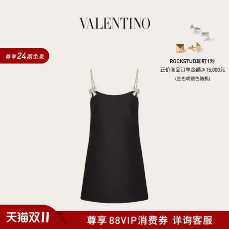 【新品】华伦天奴VALENTINO女士 CREPE COUTURE 刺绣短款连衣裙图片