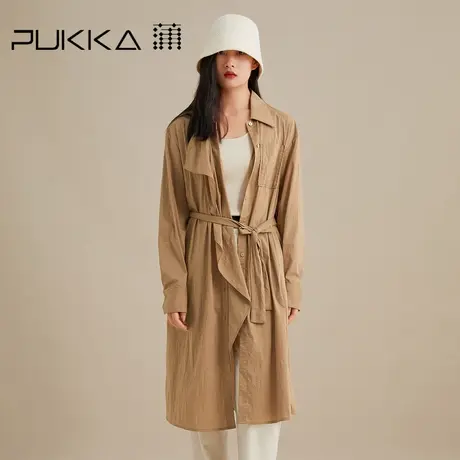 蒲PUKKA 设计感连衣裙女秋装新款宽松休闲通勤简约衬衫风裙子图片