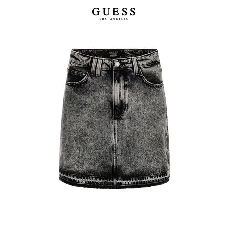 【38上新季】GUESS24年新款春季女士时尚通勤潮酷高腰牛仔半身裙图片
