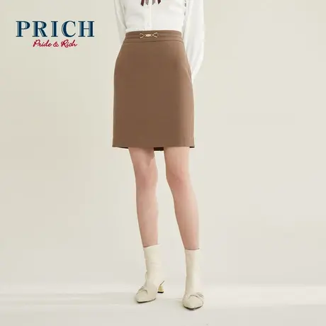 PRICH【直播专享】新款气质高腰A字裙包臀半身裙短裙图片