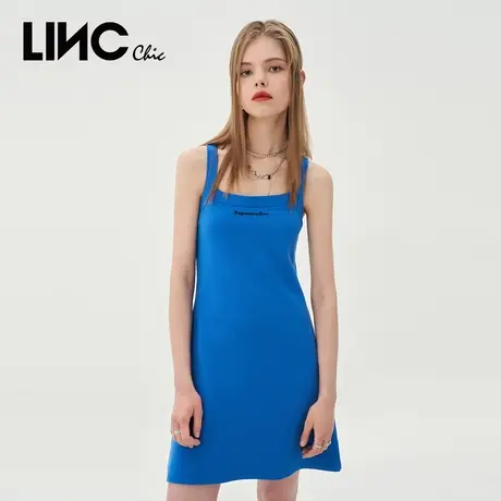 LINCCHIC金羽杰新款连衣裙美背设计青春俏皮吊带裙子S232SD349Y商品大图