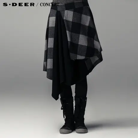 【新品】sdeer圣迪奥专柜正品2013新款女冬装羊毛女式长裙3481191图片
