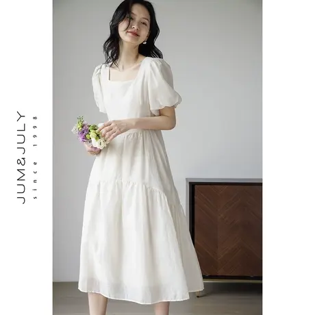 嘉茱莉2023夏季新款连衣裙女法式公主裙小个子设计感小众显瘦长裙图片