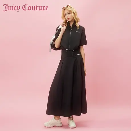 Juicy Couture橘滋2024早春日穿搭新款女装刺绣立体折裥半截裙子商品大图