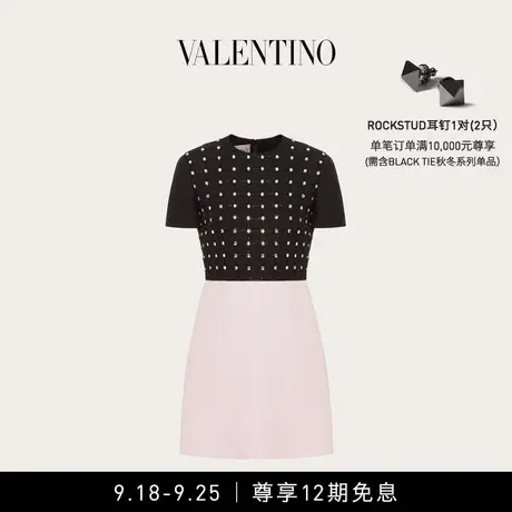 【12期免息】华伦天奴VALENTINO女士 CREPE COUTURE 刺绣连衣裙图片