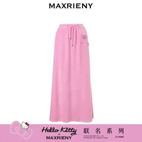 【MAXRIENY x Hello Kitty联名系列】复古优雅伞摆半裙图片