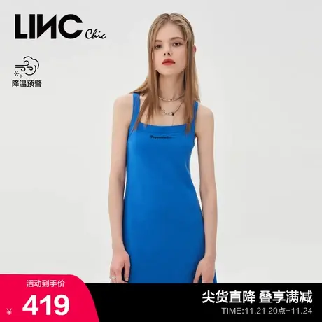 LINCCHIC金羽杰新款连衣裙美背设计青春俏皮吊带裙子S232SD349Y图片