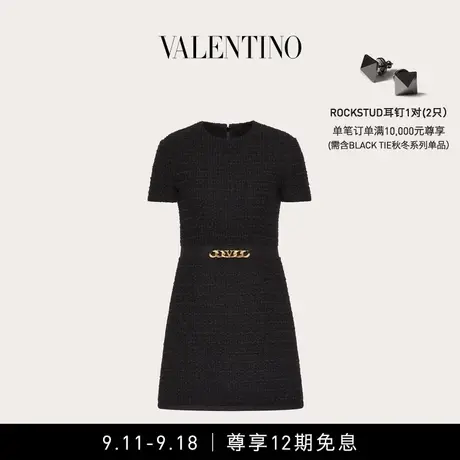 【12期免息】华伦天奴VALENTINO女士 VLOGO CHAIN 短款连衣裙商品大图