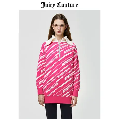 Juicy Couture橘滋连衣裙女美式春季新款毛织半拉链卫衣外套上衣图片