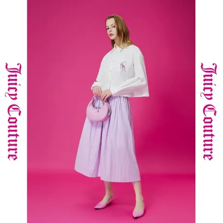 Juicy Couture橘滋初秋季女装新款式桃子汽水扣衬衫风格半裙图片