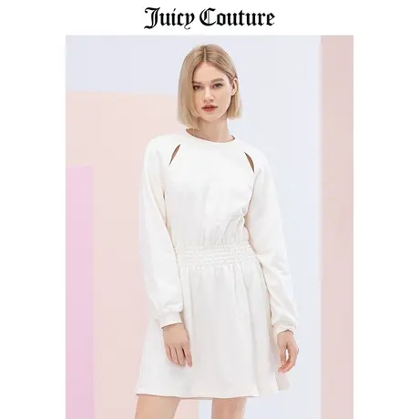 Juicy Couture橘滋连衣裙春季新款时尚长袖裙子气质薄款收腰女裙图片