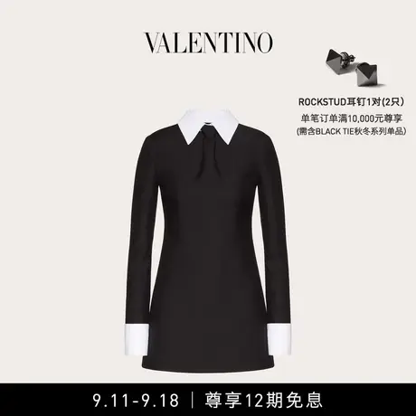 【新品】华伦天奴VALENTINO女士 CREPE COUTURE短款连衣裙图片