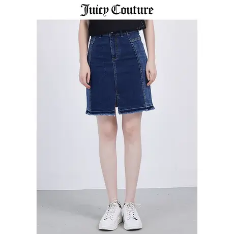 juicy couture橘滋半身裙夏季新款牛仔裙复古蓝色牛仔短裙女a字图片
