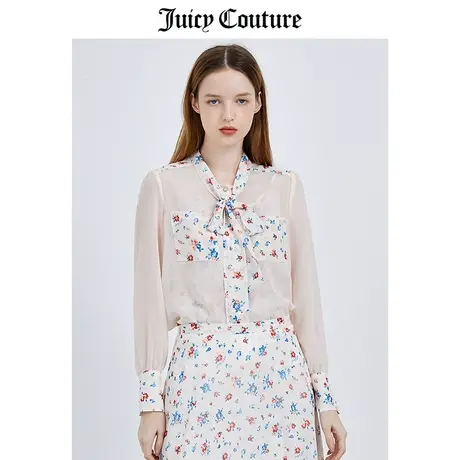 Juicy Couture橘滋半身裙女夏季新款碎花裙子长款宽松显瘦雪纺裙图片