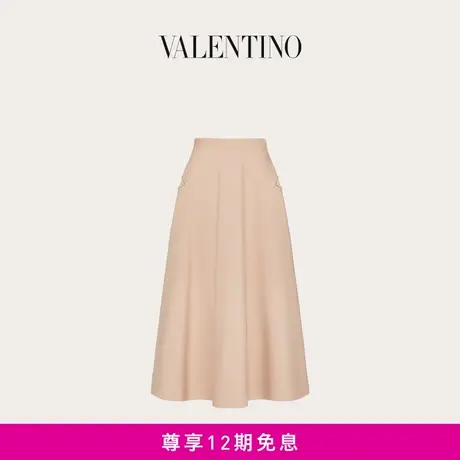 【24期免息】华伦天奴VALENTINO女士CREPE COUTURE迷笛长裙图片