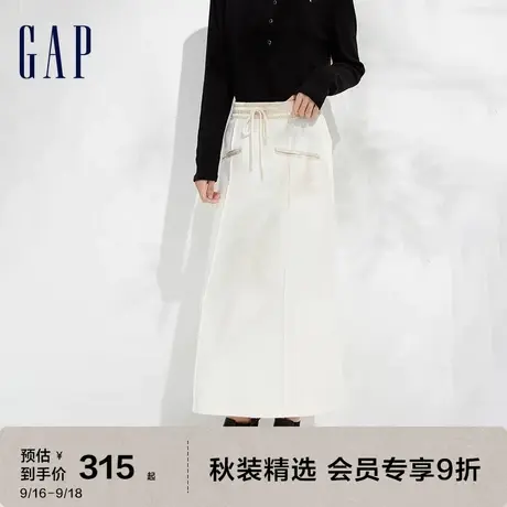 Gap女装秋季2023新款时尚拼接卫衣裙半身长裙889281运动裙图片