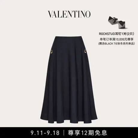 【12期免息】华伦天奴VALENTINO女士 CREPE COUTURE 迷笛长裙图片