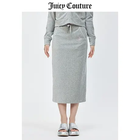 Juicy Couture橘滋半裙女春季新款美式复古辣妹包臀天鹅绒长裙子商品大图