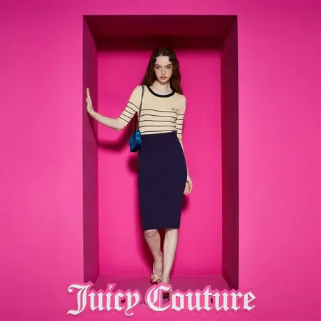 Juicy Couture橘滋新款复古气质针织女式半身裙图片
