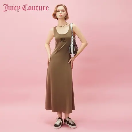 Juicy Couture橘滋2024早春穿搭新款印花修身背心气质连衣裙子图片