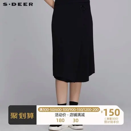 sdeer 圣迪奥 女装新品个性立体搭片长裙S20181104图片
