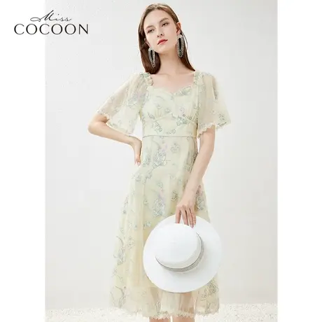 miss COCOON连衣裙女2023夏季新款高级感气质法式设计感小众裙子图片
