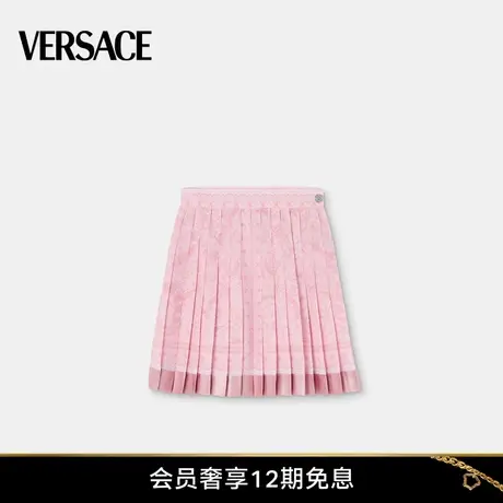 【春夏新品】VERSACE/范思哲 女士Barocco百褶迷你裙图片
