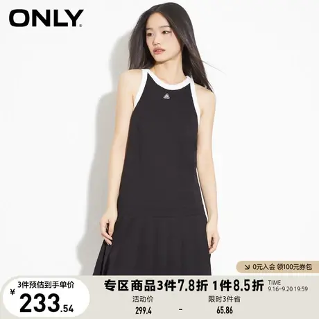 ONLY奥莱2023春夏新款时尚甜美设计感短款百褶裙连衣裙图片