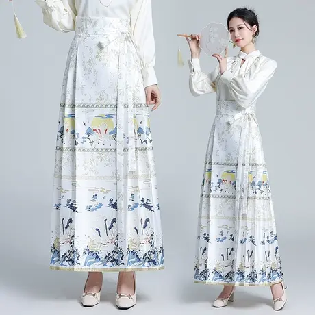 新中式国风马面裙女2024新款高级感国风裙改良汉服半裙日常显瘦商品大图