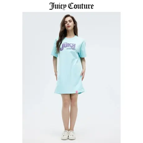Juicy Couture橘滋连衣裙女夏季新款多巴胺穿搭美式显瘦短袖裙子图片